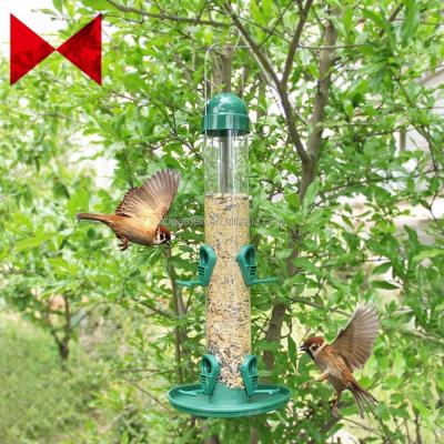 China Viable Classic Wild Bird Feeder Tube Feeder with 6 Feeding Ports, Squirrel Proof Bird Feeder (Green) for sale