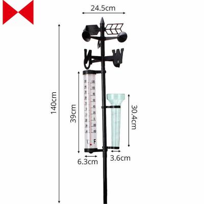 China Modern Wind Rain Gauge Meter Weather Tool For Garden Water Ground for sale