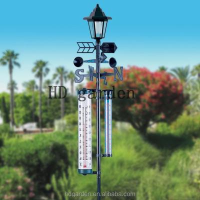 China Eco-friendly 6 IN 1Weather Station With Solar Light / Soloar Light Weather Station for sale