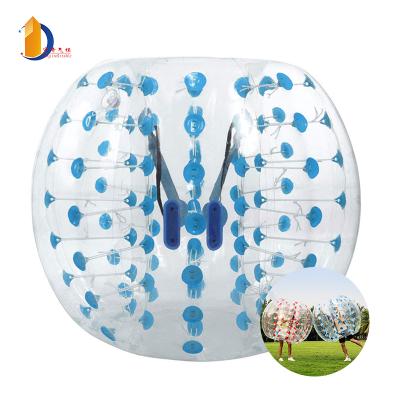 China Zorb Ball Bubble Ball 1.5M PVC Toy YUQI Red Dot Body Inflatable Bumper Ball Inflatable Bumper Outdoor Toys YUQI for sale