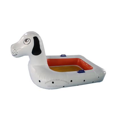 China Kids Water Inflatable Play Pool Float Dog Boat | inflatable pool doggie boat | Yq-WP32 inflatable dalmatian float for sale