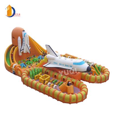 China YUQI Amusement Park Hot Selling Amusement Park Games Equipment Customized PVC Tarpaulin Inflatable Amusement City for sale