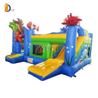 China Popular New Design Seaworld / Ocean World Amusement Park Inflatable Jumping Castles Inflatable Slide Combo for sale