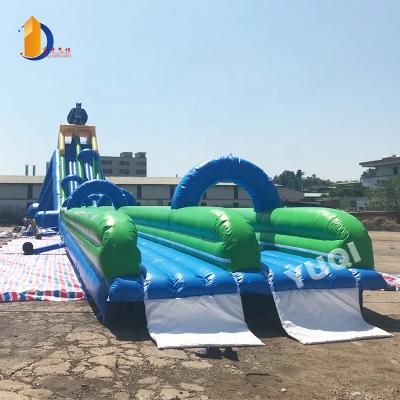 China With Popular Factory EN71 Huge Inflatable Swing Water Slide With Arch | large size inflatable water slider for sale