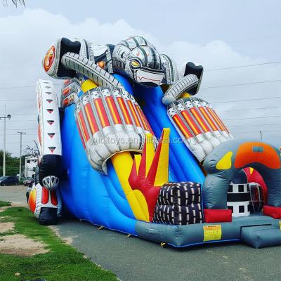 China Hot sale waterproof and flame retardant robot kids castle cheap inflatable slides for sale for sale