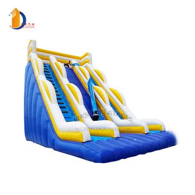 China With EN71 29ft Super High Glide Double Adult Inflatable Climbing Slide, Inflatable Super Wave Wet Dry Slide for sale