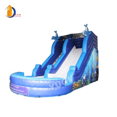 China Cheap sale inflatable water slide waterproof and flame retardant, kids around pool water slides wholesale for sale