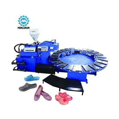 China Single Color Rotary Plastic Pvc Slipper Sandal Flip Flop Injection Moulding Machine for sale