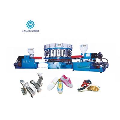 China Sport Shoes Making Machine Plastic Pvc TPR Dip Shoe Sole Injection Moulding Machine Atuo for sale