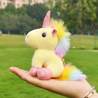 China Doll Unicorn Plush Color Candy Color Cartoon Kawaii Cartoon Men's Car Keychain Student Bag Wholesale Women's Classic Lovely Key Chain for sale