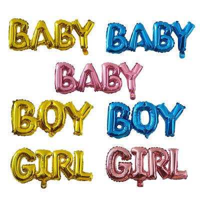 China Wholesale Foil Film Baby Shower Party Decoration Supplies Birthday Banner Party Balloon Gender Reveal Letter Foil Balloons for sale