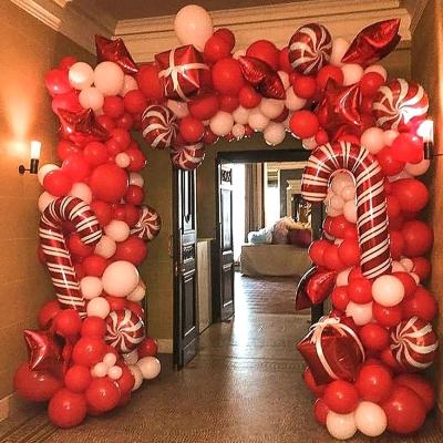 China Wholesale Decoration Garland Arch Foil Foil Christmas Balloon Party Kit With Gift Box Candy Star Foil Balloons New Year Navidad for sale