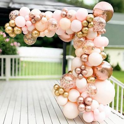 China Wholesale 96pcs Latex Balloon Kit Rose Gold Confetti Latex Balloon Garland Arch Confetti Balloon Wedding Kids Birthday Party Decoration Baby Adult Shipping and Handling for sale