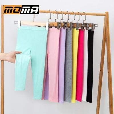 China Color Fade Proof Modal Summer Kids Pants Children Girls Casual Trousers Student Solid Tight Gaiters For Children for sale