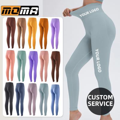 China MOMA private label women fitness yoga pants wear compression tights breathable custom sports leggings butt crack! crack! for sale