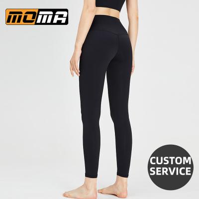 China Outdoor Sports Breathable Custom Fitness MOMA High Waist Tummy Control Yoga Leggings Girls for sale