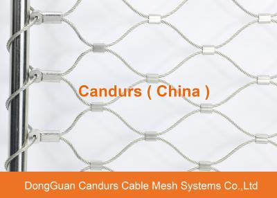 China AISI 316 Flexible Stainless Steel Diamond Mesh For Bridge Safety for sale