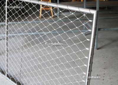 China Flexible Stainless Steel Wire Rope Mesh Frame Panels For Railing for sale