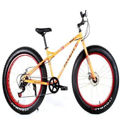 China wholesale price steel cheap fat tire bike factory china/full suspension fat tire mountain bikes/fat tire bike mountain 26*4.0 tire for sale