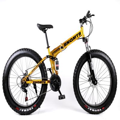 China Cheap Steel Frame 26 Inch 26*4.0 Folding Fat Tire Cruiser Bike Tire Bike/Folding Bike/Full Suspension Fat Tire Mountain Bike for sale