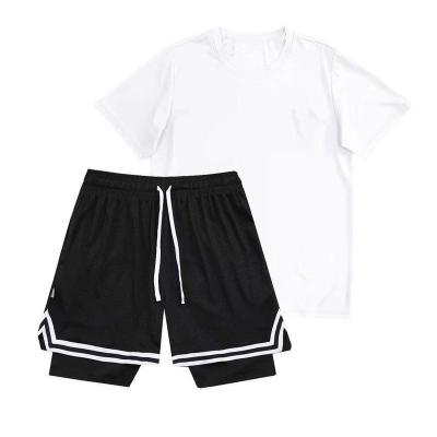 China Other Custom American Sports Basketball Training Suit Set Summer Quick-Drying Short-Sleeved  Sports Three-Point Shorts for sale