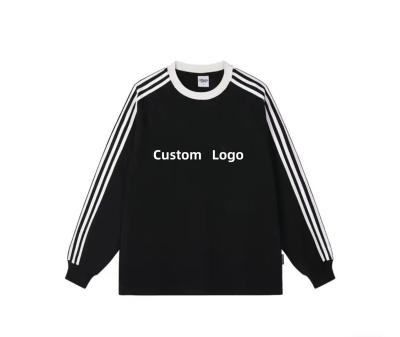 China Other Custom Vintage Logo Print Long-sleeved T-Shirt With Shoulder Sleeves for sale