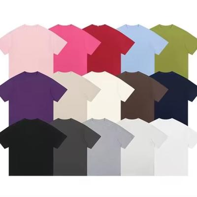 China Other Custom Simple Solid Color All Match Pure Cotton Heavy Basic Short Sleeve T-shirt for sale