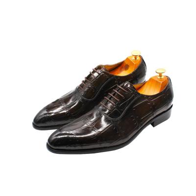 China Brown Anti-slippery High Quality Genuine Leather Oxford Shoes With New Fashion for sale