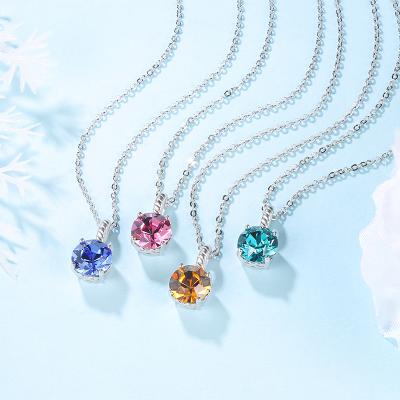 China 2021 New Fashion CLASSIC Women Custom Gemstone Necklace 925 Silver Jewelry for sale