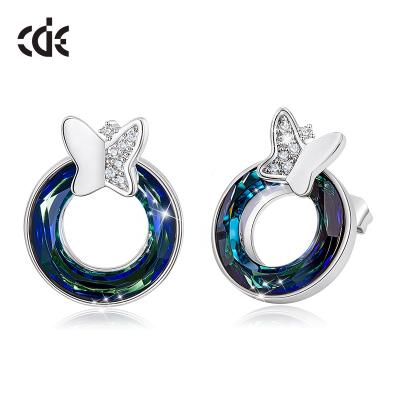 China CLASSIC OEM Custom Design Women Fashion Crystal Round Earrings 2020 for sale