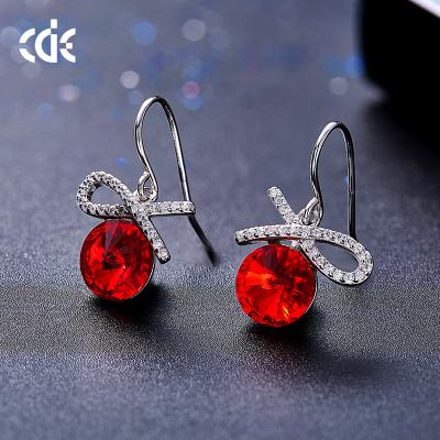 China CLASSIC Silver 925 Crystal Earrings For Women from China Jewelry Factory for sale