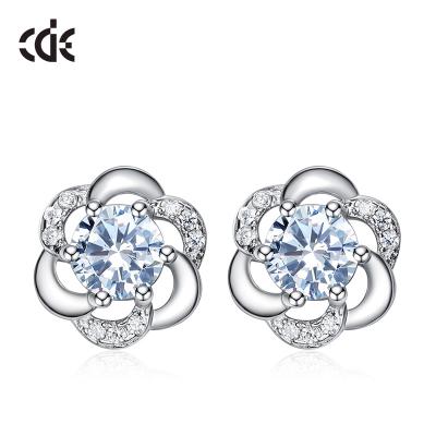 China CLASSIC Women Jewelry Stud 925 Silver Sun Jewelry Earring With CZ for sale