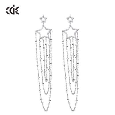 China CLASSIC Statement CZ Crystal Luxury Drop And Chandelier Earrings for sale