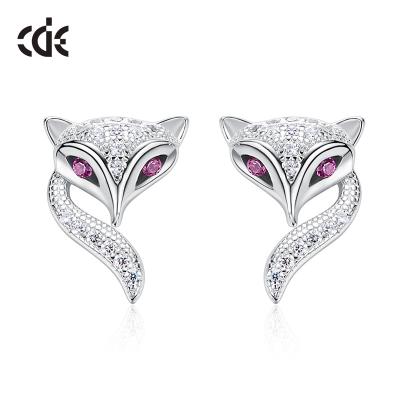 China Fashion/Elegant/Trendy Fox Studs Crystal Sterling Silver Earring Fashion Jewelry for sale