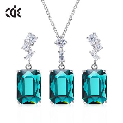 China CLASSIC High Quality Women 925 Crystal Jewelry Silver Jewelry Set for sale