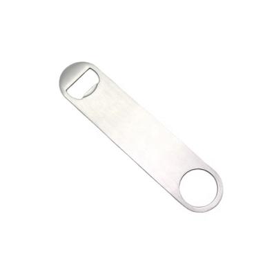 China Metal Premiums Brushed Matte Polished Bartender Metal Stainless Flat Blade Speed ​​Beer Bottle Opener for sale