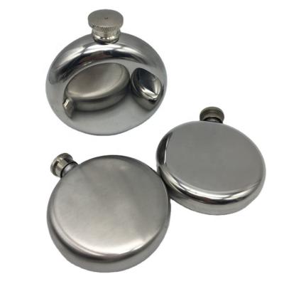 China High Quality Stainless Steel Matte Polished Round Hip Flask From Stainless Steel MOQ 100pcs 3/5/8oz for sale