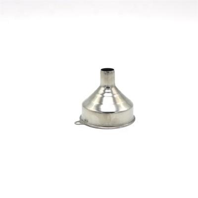 China Disposable Metal Stainless Steel Hip Flask Tool Funnel With Hanging Hole for sale