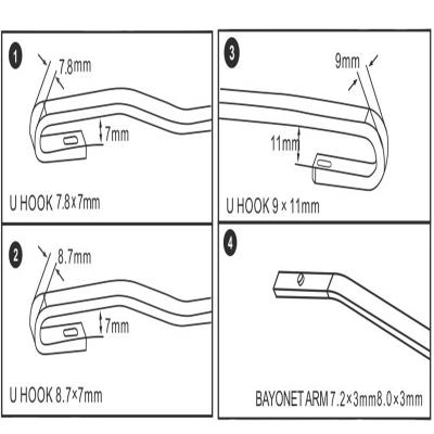 China New durable automotive wiper. Boneless U-Blade Rain Wiper Blade 14