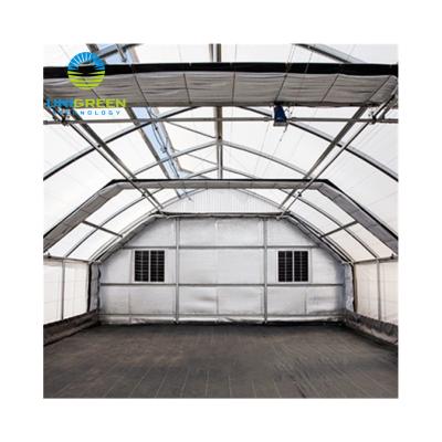 China Greenhouse Seedling Growing Hot Sale Commercial Used 100% Light Deprivation Plastic Sheet Greenhouses Blackout Complete Greenhouse For American Market for sale