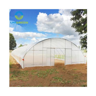 China Greenhouse Seedling Growing China Factory Greenhouse Agriculture Used Round-roof Multi-span Vegetable Planting Plastic Greenhouse With Hydroponic Systems for sale