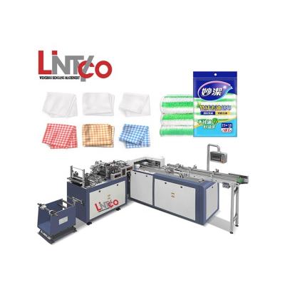 China BenGang Products Automatic Kitchen Car Cleaning Cloth Towels Packing Machine with Double Size Adhesive Tape and Heat Seal for sale