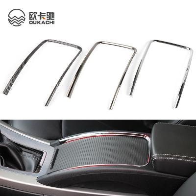 China ABS Plastic Car Water Cup Holder Strip Plating Trim Ring Console Armrest Box Storage Box Electroplating Strip For Buick Lacrosse 2009-2013 for sale