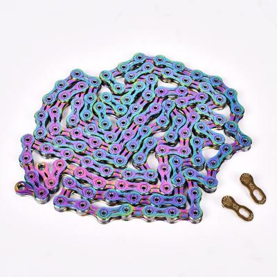 China High Strength Colorful Bicycle Chains 9/10/11/12 Speed ​​MTB Mountain Road Bicycle Chain for sale