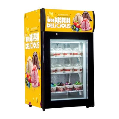 China Single-temperature Table Top Glass Door Mini Ice Cream Display Freezer SD-50L for sale