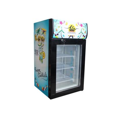 China Commercial Single-temperature Mini Freezer Countertop Display Refrigerator for Ice Cream Shop SD-50L for sale