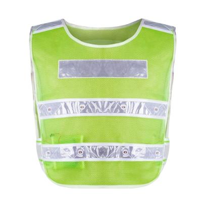 China Low MOQ Safety High Reflective Reflective Vest LED Night Visibility Running Vest for sale