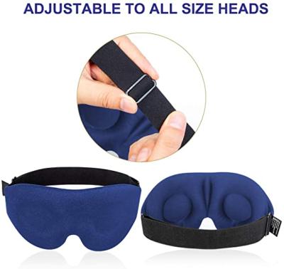 China 100% serise silk eye mask blindfold 3D wicking foam comfortable elastic pure silk adjustable sleep eye mask for sale