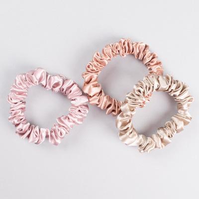 China Hot Seller 3 Pcs Fashion Hand Set Hair Weft Extension Ties Silk Hair Tie Scrunchie For Girls for sale