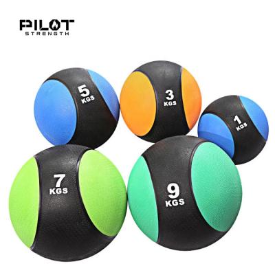 China Arm Training PILOT SPORTS Non-Slip Rubber Weighted Fitness Medicine Ball Exercise Toning Heavy Ball Workout Ball for sale